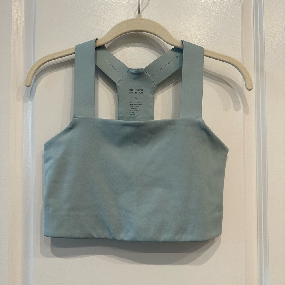 Girlfriend Collective Light Blue Sports Bra/Top